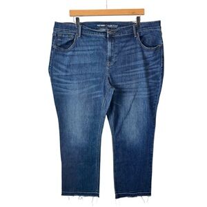 Old Navy Flare Mid Rise Jeans Women’s Plus Size 18 Dark Wash Stretch Boho Casual